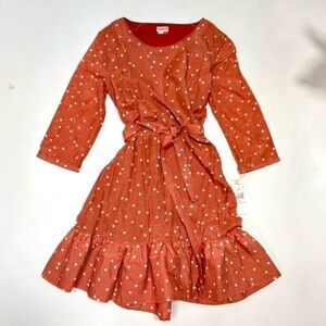 NWT PERSIFOR BLUSH PINK POLKA DOT RUFFLED DRESS